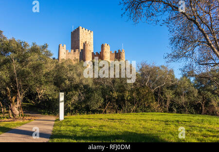 12th century Almourol castle in Portugal. Stock Photo