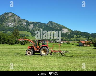 Bad Hindelang Heuwender. Stock Photo