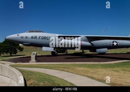 B-47 Tinker Air Force Base Side. Stock Photo