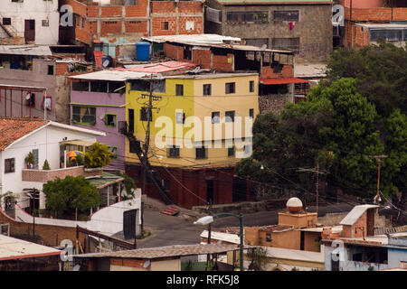 Some slum on hills in Caracas Venezuela. Stock Photo