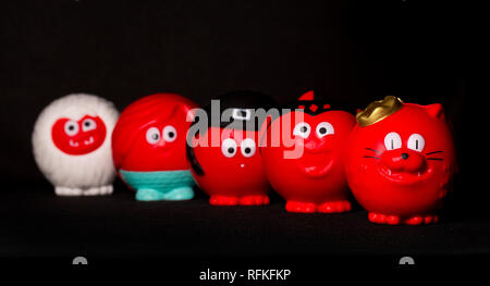 (L-R) Honkus Ponkus, Conk Jester, Snufflekins - 2019 design Red Nose ...