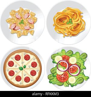 Pizza (pepperoni, onion) - illustration/ clipart Stock Vector Image ...