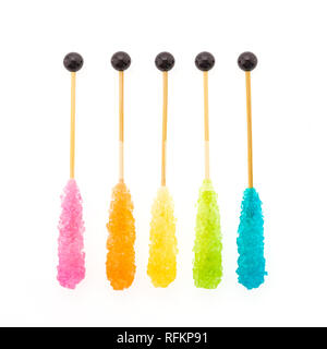 Crystal sugar stick isolated on white background Stock Photo