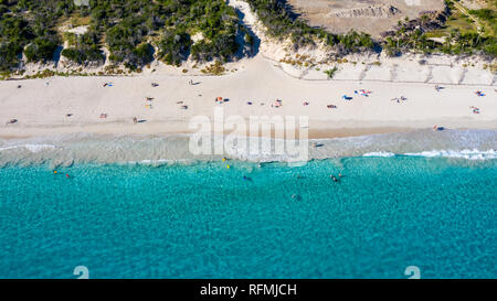 Anse de Grande Saline, or Salines Beach, Saint Barthélemy or  St Barths or St Barts, Caribbean Sea Stock Photo