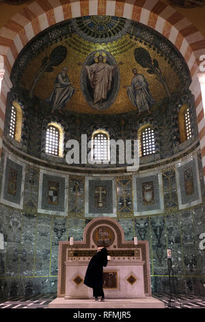 The Apse of the Lutheran Church of The Ascension Also known as Augusta Victoria located in the Palestinian village of A-Tur on Mount of Olives in East Jerusalem Israel Stock Photo