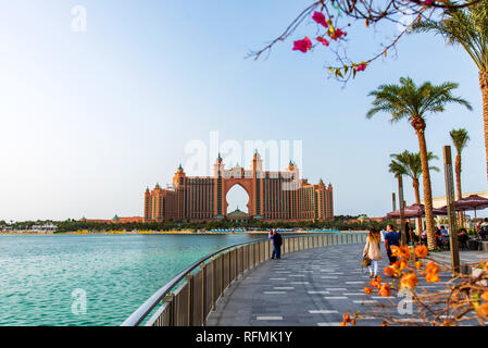 Dubai, United Arab Emirates - January 25, 2019: The Pointe waterfront dining and entertainment destination newly opened at the Palm Jumeirah Stock Photo