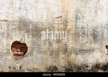 Cracked concrete vintage wall background. Closeup Texture abstract old wall background. Stock Photo