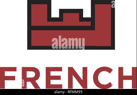 castle logo design Stock Vector