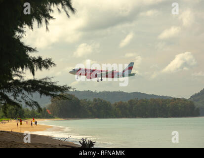 PHUKET, THAILAND - NOVEMBER 27, 2016: View of the runway Phuket International Airport Stock Photo