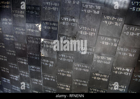 Heat Shield Tiles from Space Shuttle Independence in Johnson Space Center, Houston, TX Stock Photo