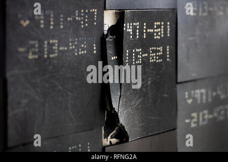 Heat Shield Tiles from Space Shuttle Independence in Johnson Space Center, Houston, TX Stock Photo