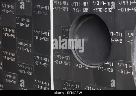 Heat Shield Tiles from Space Shuttle Independence in Johnson Space Center, Houston, TX Stock Photo