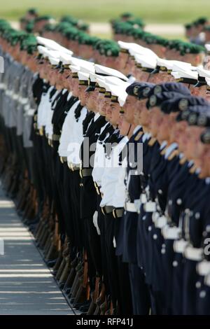 Wachbataillon (Guard battalion) of the German Bundeswehr, airport Cologne-Bonn, North Rhine Westphalia, Germany Stock Photo