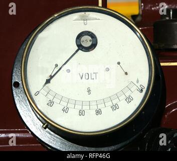 old measuring instrument the voltage voltmeter Stock Photo - Alamy