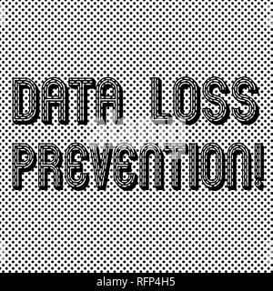 Text sign showing Data Loss Prevention. Conceptual photo Software that detects potential data breaches Seamless Polka Dots Pixel Effect for Web Design Stock Photo
