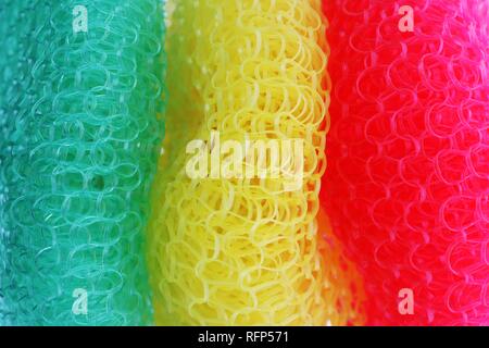 Household item, plastic scouring pad Stock Photo