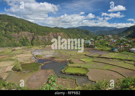 Beautiful rice terraces in Fidelisan village, Sagada, Mountain Province, Philippines Stock Photo