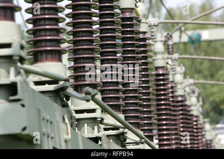 DEU, Germany : Isolator in a transformer station. Stock Photo