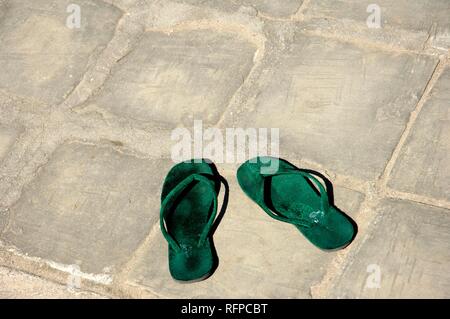 Sandlas, typical footwear of the burmese people, Myanmar, Burma Stock Photo