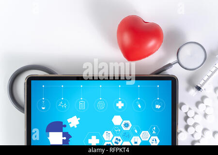 healthcare digital medical interface Electronic medical record Stock Photo