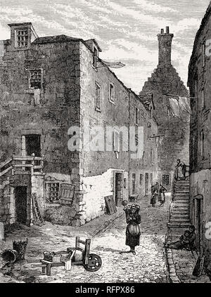 The Ancient Parliament house, Leith, Edinburgh, Scotland, 19th century Stock Photo