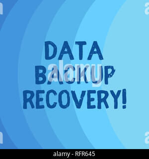 Conceptual hand writing showing Data Backup Recovery. Business photo showcasing the process of backing up data in case of a loss Blank Vertical Curve  Stock Photo