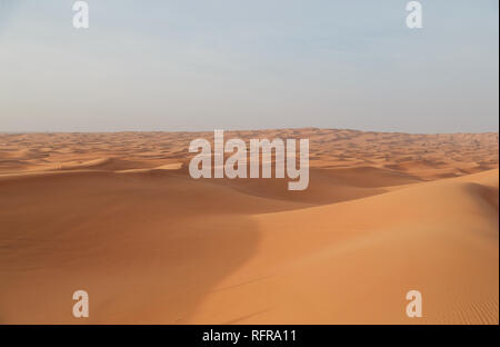 Camels in the heart of the Wadi Rum desert, Jordan Stock Photo