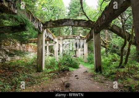 Former the tin mine abd war prison camp Rolava - Sauersack, Ore Mountains, Czech Republic Stock Photo