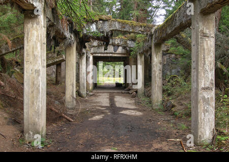 Former the tin mine abd war prison camp Rolava - Sauersack, Ore Mountains, Czech Republic Stock Photo