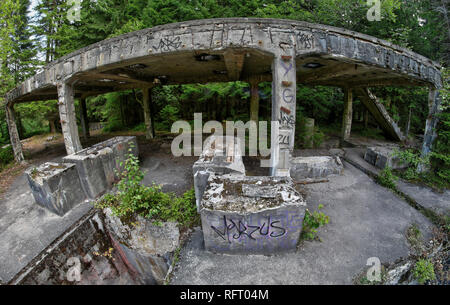 Former the tin mine abd war prison camp Rolava - Sauersack, Ore Mountains, Czech Republic Stock Photo