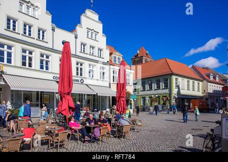 The central market square, Greifswald, Mecklenburg-Vorpommern, Germany, Europe Stock Photo