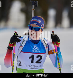 Lenzerheide, Switzerland. 26th Jan, 2019. Selina Gasparin during the 2019 IBU Biathlon Cup Women 10 km Pursuit competition in Lenzerheide. Credit: Rolf Simeon/Alamy Live News Stock Photo