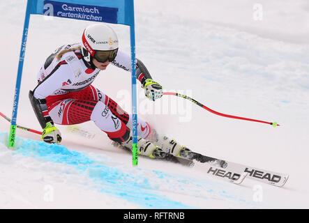 Garmisch Partenkirchen, Germany. 26th Jan, 2019. Alpine Skiing, World Cup, Super G, Ladies. Ariane Rädler from Austria in action. Credit: Karl-Josef Hildenbrand/dpa/Alamy Live News Stock Photo