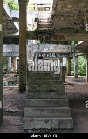 Former the tin mine abd war prison camp Rolava - Sauersack, Ore Mountains, Czech Republic Stock Photo