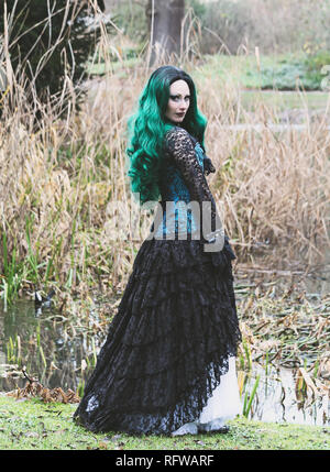 slim fit dress slacks Baudelaire Swing Dress in Hunter Green main image 1