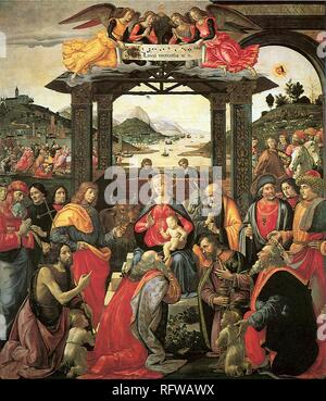 The Adoration of the Magi by Domenico Ghirlandaio. In this christian ...