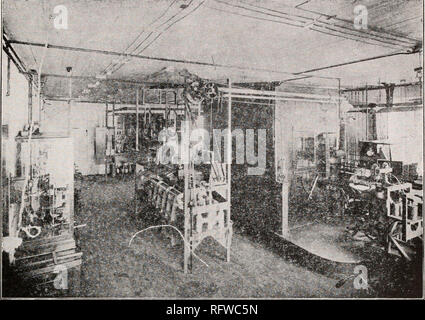 . Carnegie Institution of Washington publication. TO face page 10-1.. Fio. 2.—The Laboratory Room. View from southeast corner. Respiration Chamber at right; Water and Carbon-Dioxide Absorbing System in center ; Balance for Weighing Absorbers at left.. Please note that these images are extracted from scanned page images that may have been digitally enhanced for readability - coloration and appearance of these illustrations may not perfectly resemble the original work.. Carnegie Institution of Washington. Washington, Carnegie Institution of Washington Stock Photo