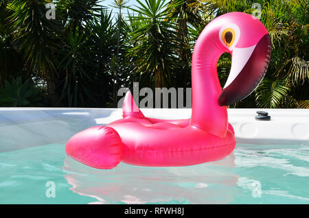 Inflatable in swim spa Stock Photo