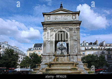 Paris, 17th century Fountain of the Innocents, in a public squae at Les Halles