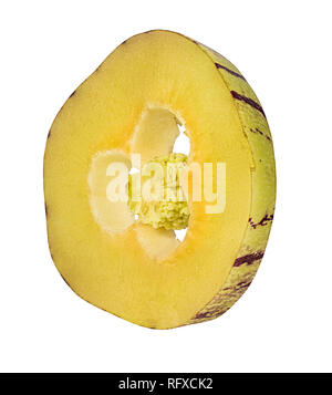 Pepino melon fruit isolated on white background. Clipping Path. Stock Photo