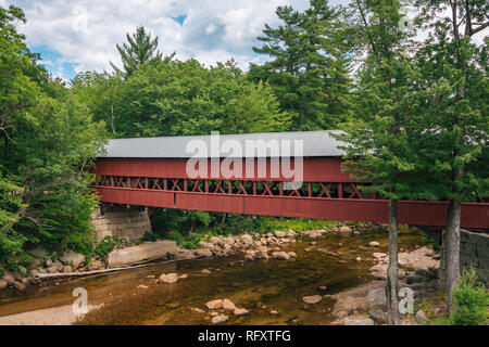 The Swift River Covered Bridge, in Conway, New Hampshire Stock Photo