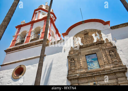 Tlaquepaque scenic churches in a landmark historic city center Stock Photo