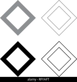 Ingwaz rune Inguz living ing symbol icon set grey black color vector I outline flat style simple image Stock Vector