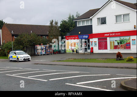 Armed Robbery at Elsenham One Stop Stock Photo