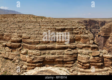 Detail showing the rock formations above Little Colorado River inside the Little Colorado River Gorge, Arizona, USA. Stock Photo