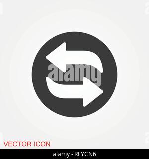 Exchange and convert icon. Arrow trade return. Vector illustration. Stock Vector