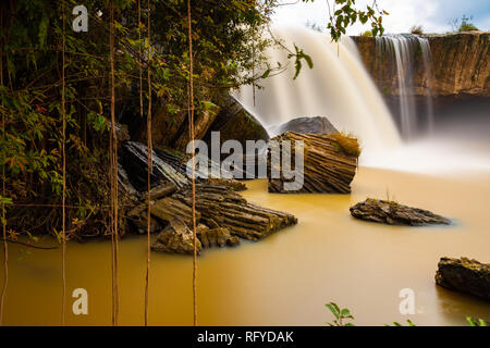 Scenic view of the Dray Nur waterfalls located in Dak Lak Province, Vietnam Stock Photo