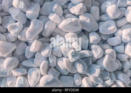 Background image with white stones, bright stones pattern Stock Photo