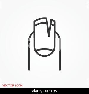 Manicure icon logo, vector sign symbol for design Stock Vector