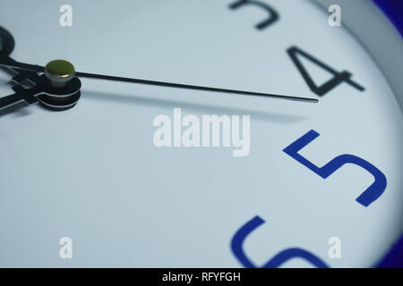 Wall clock dial in close-up view Stock Photo